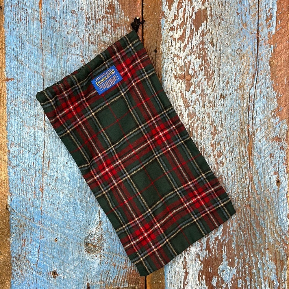 Pendleton Wool Plaid Drawstring Bag